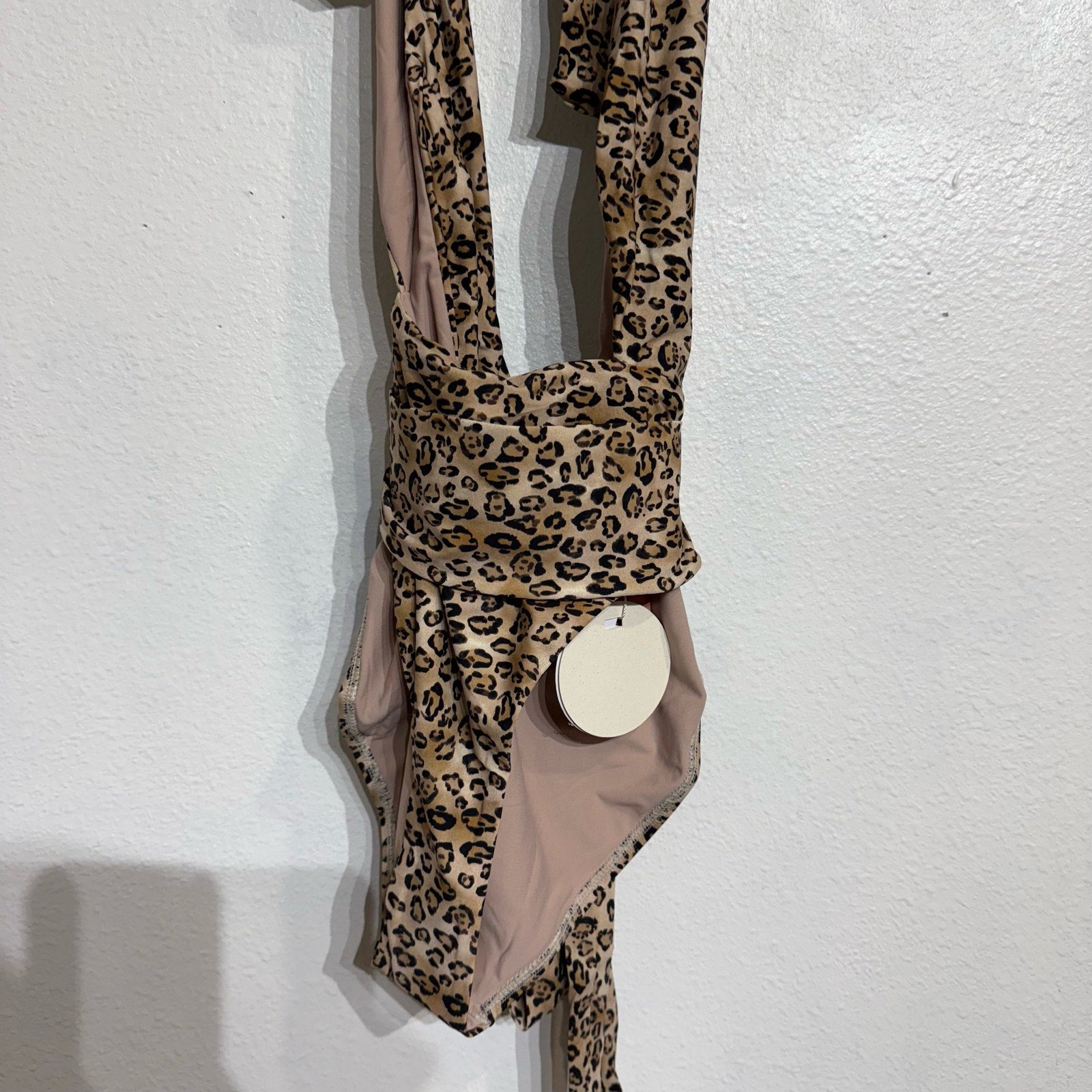PQ Swim Tan Leopard Alex One Piece Sz M NWT