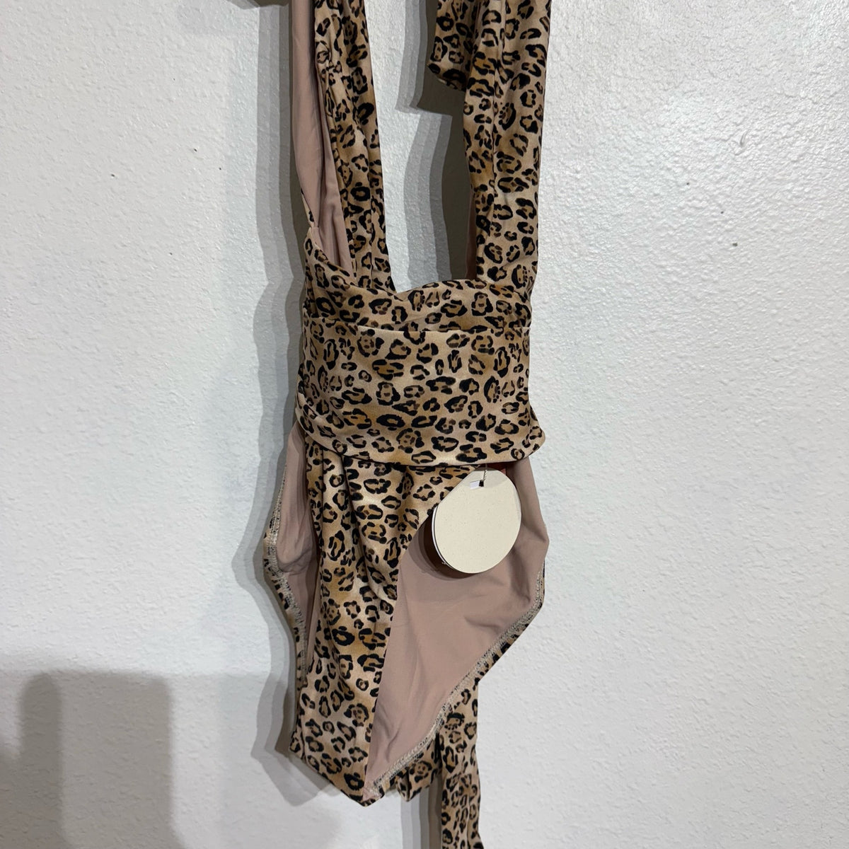 PQ Swim Tan Leopard Alex One Piece Sz M NWT