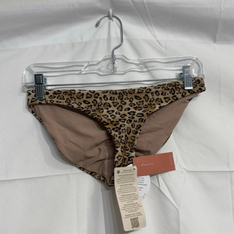 PQ Swim Basic Leopard Print Bikini Bottom Sz M NWT
