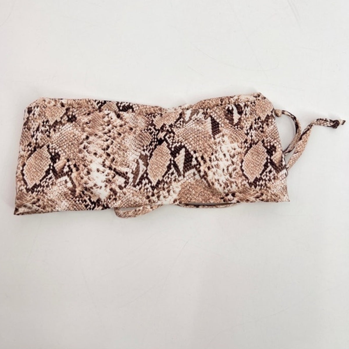 Ellejay Snakeskin Gemma Tie Back Bandeau Top Sz XS NWT