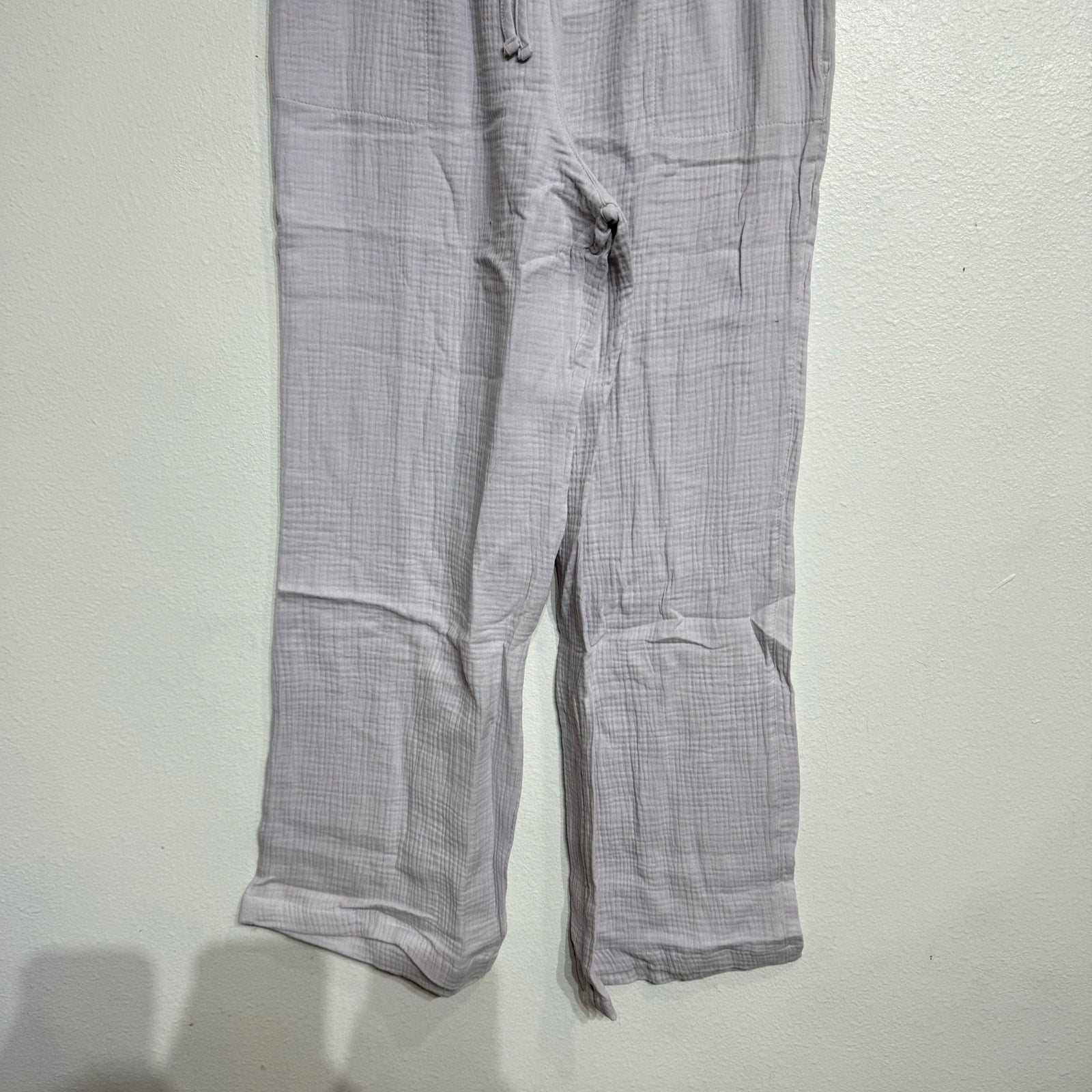 J. Valdi Lavender Cotton Swim Cover-Up Pants Sz L NWT