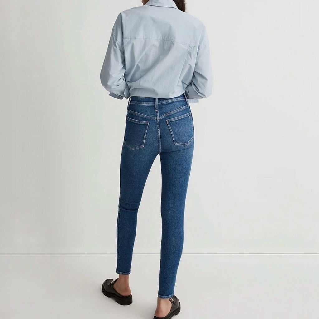 Madewell Blue 10" High-Rise Skinny Jeans Sz 24 NWT