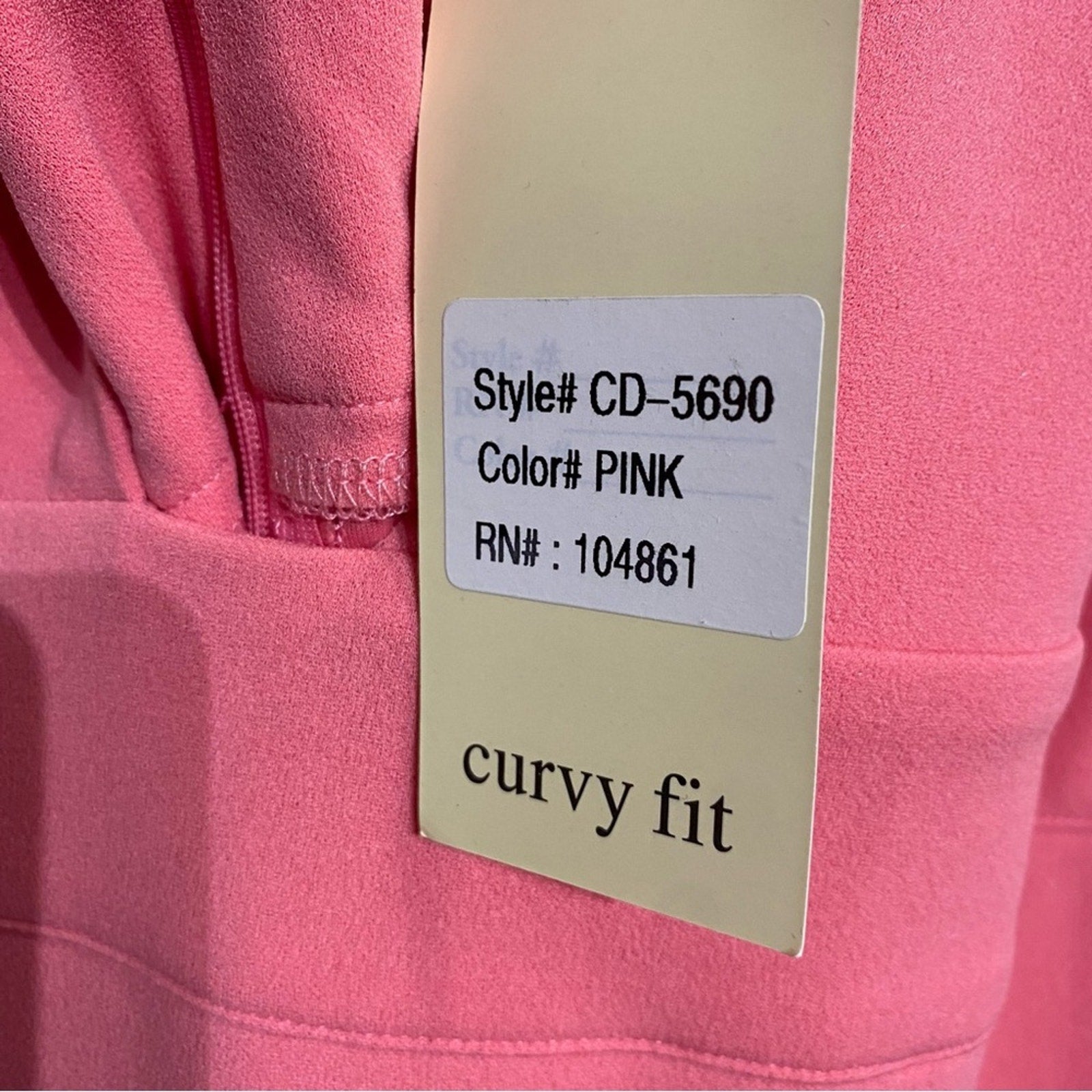 Clothing Obsessed Company Pink Curvy Fit Halter Midi Dress Sz 3XL NWT