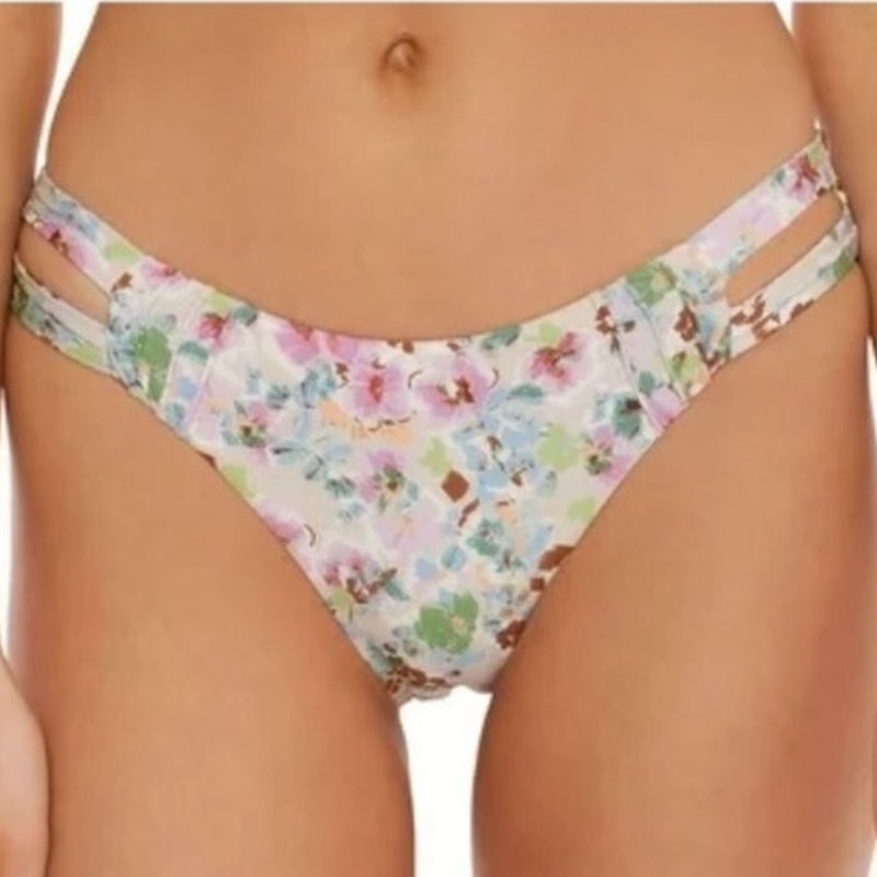 Isabella Rose Maui Floral Reversible Swim Bottom Sz XS NWT