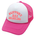 Support Day Drinking Pink White Trucker Hat Snapback Cap NWT