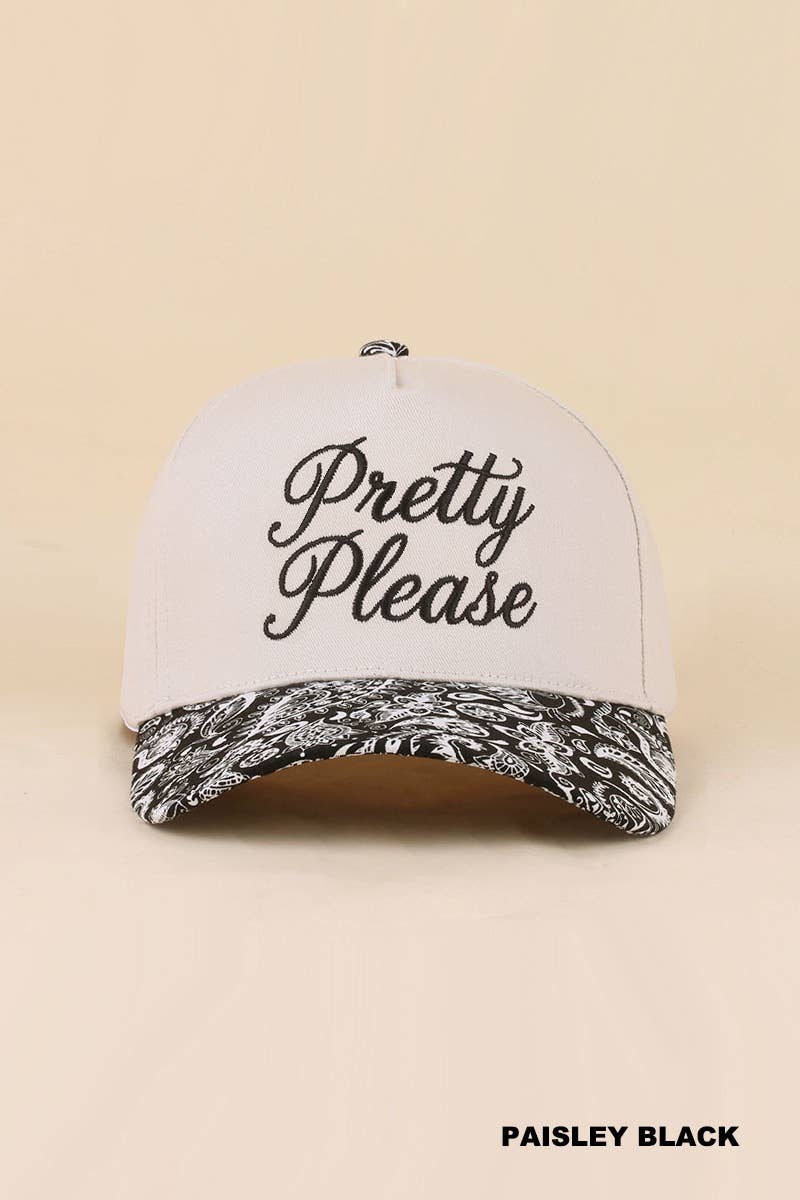 0519 Pretty Please Two Tone Snapback Hat SI-29866