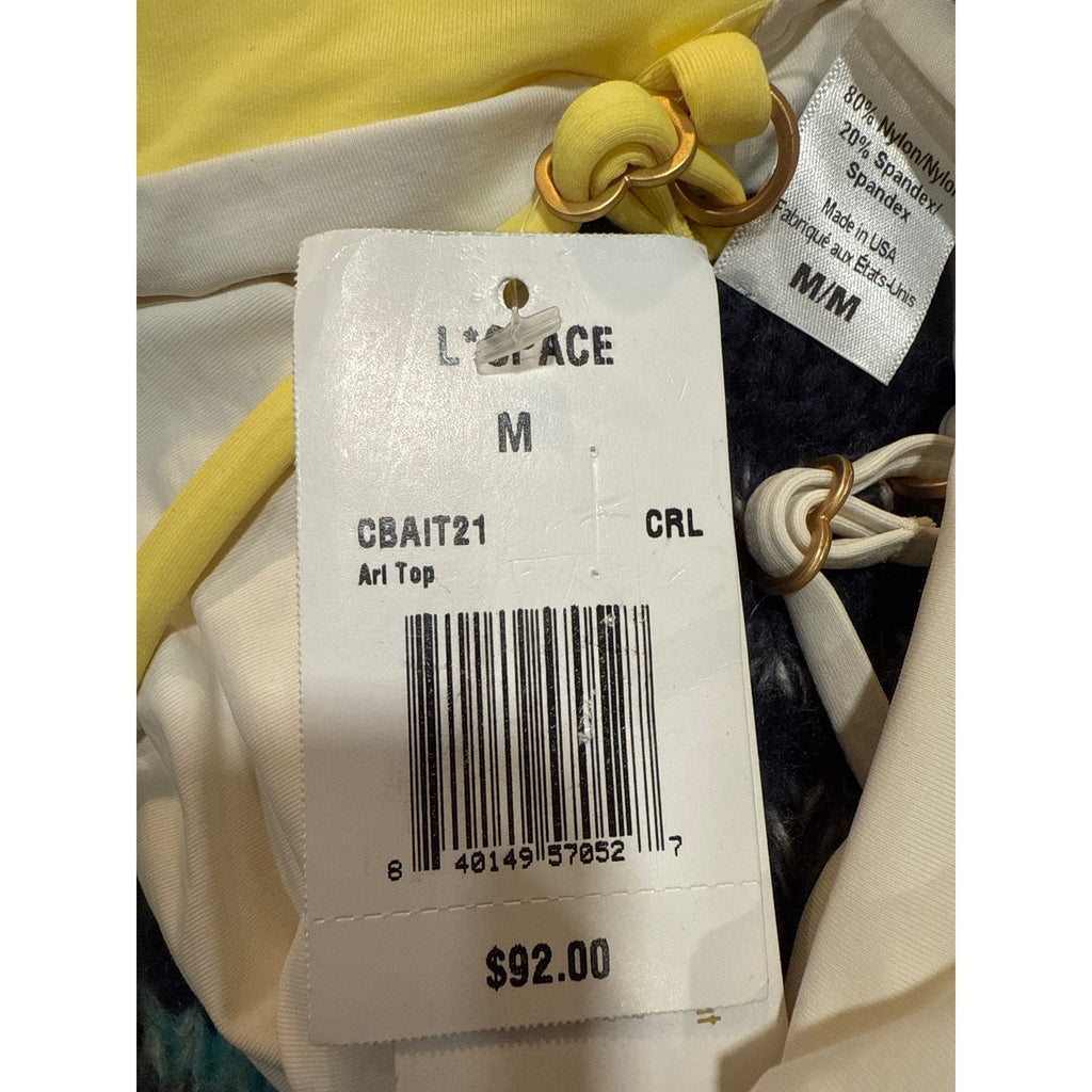 L*Space Yellow Ari Color Block Ari Top Sz M NWT