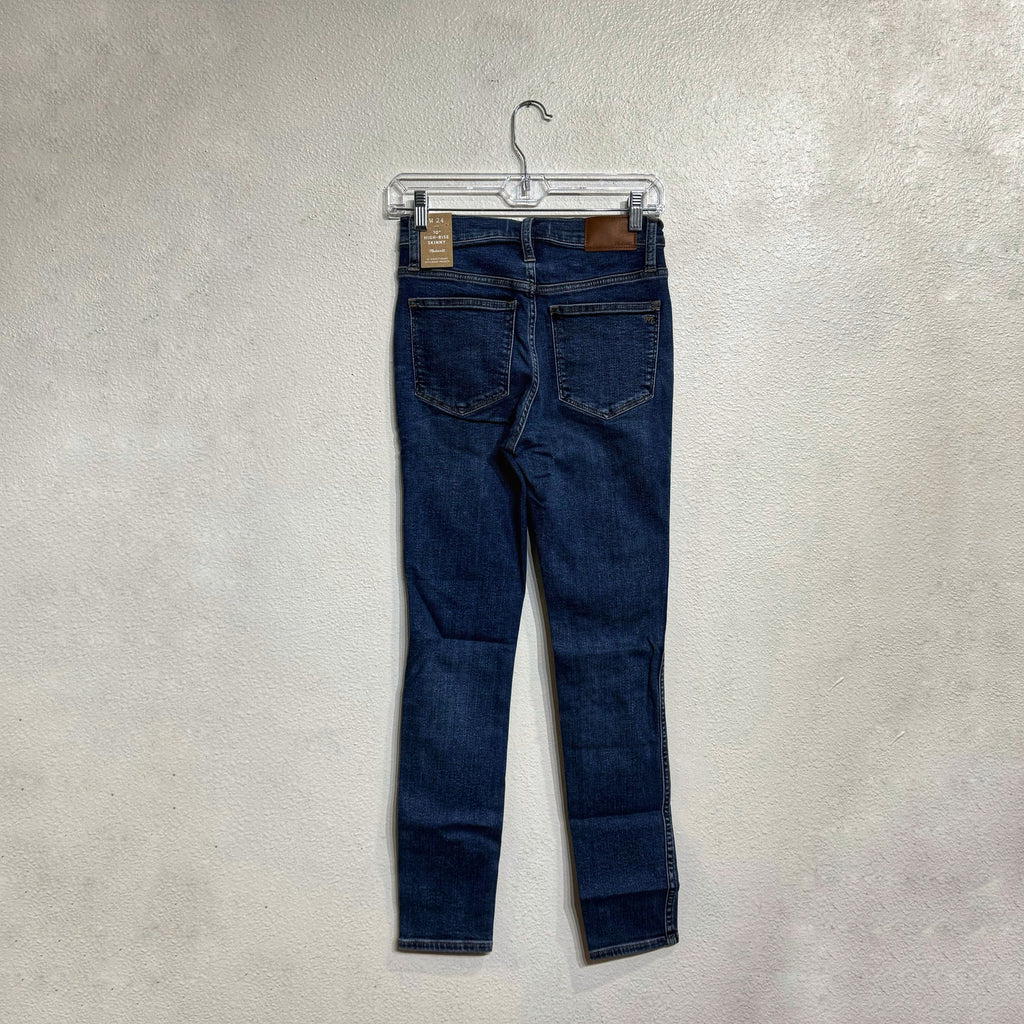 Madewell Blue 10" High-Rise Skinny Jeans Sz 24 NWT