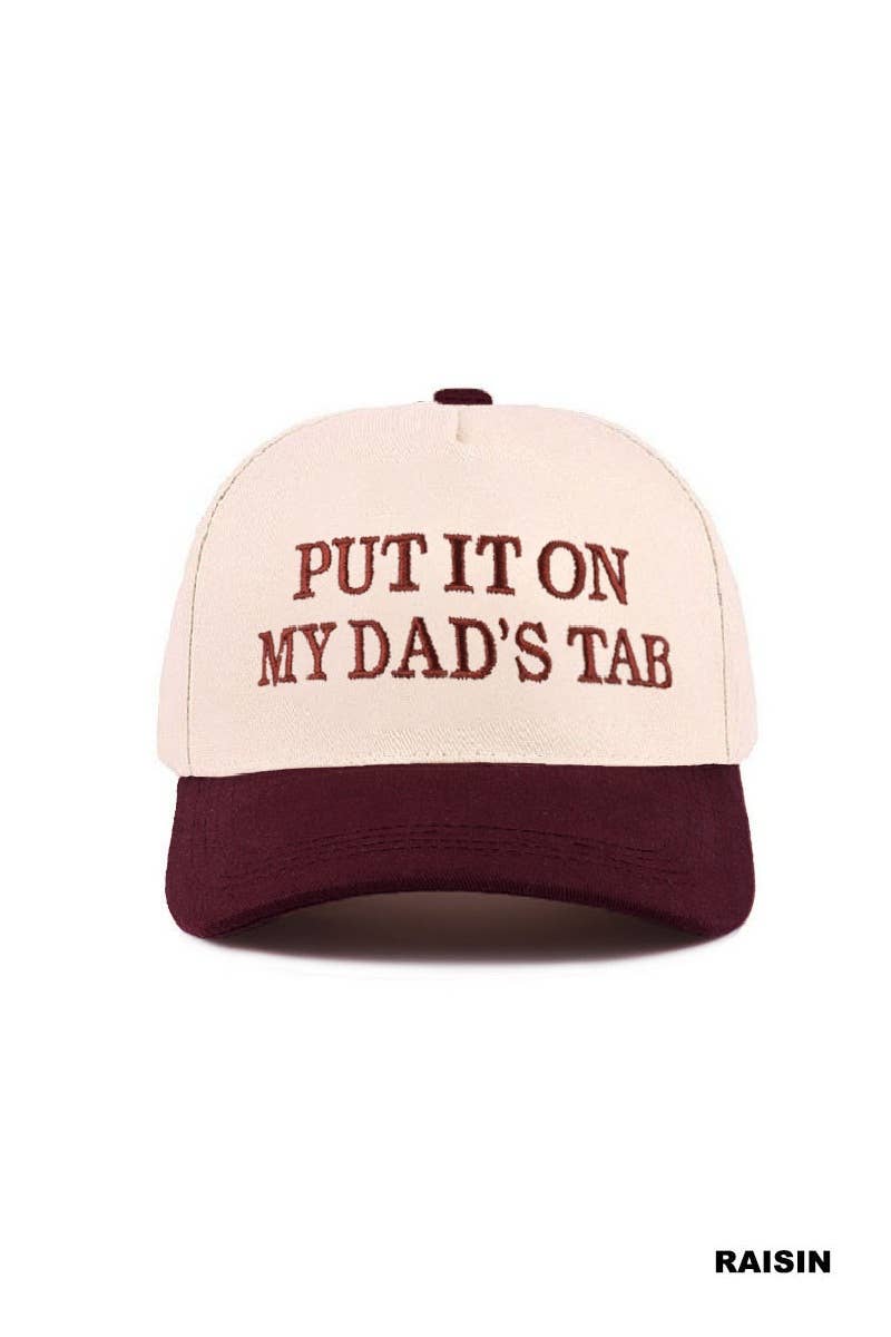 0512 Put It On My Dad's Tab Two Tone Cotton Hat SI-29720