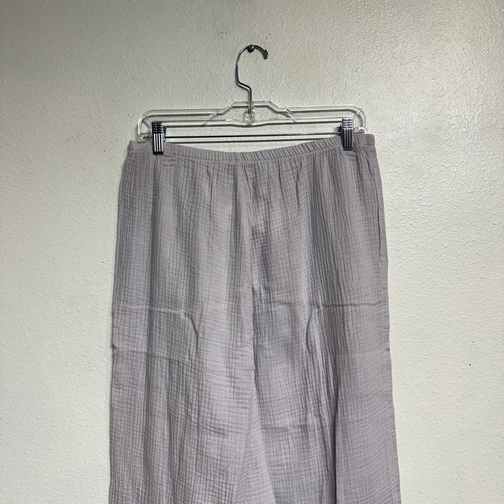 J. Valdi Lavender Cotton Swim Cover-Up Pants Sz L NWT
