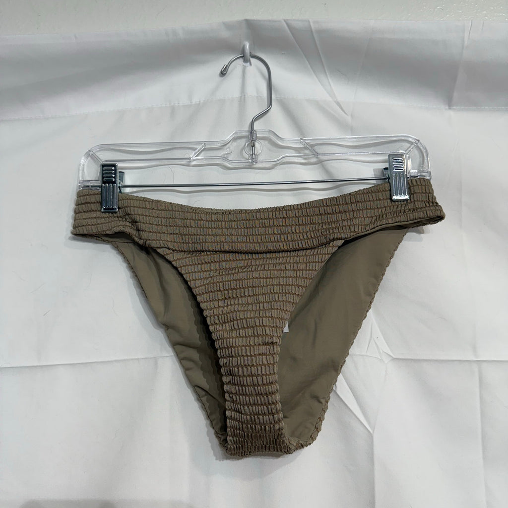 Isabella Rose Truffle Maza Maui Textured Bikini Bottom Sz L NWT