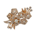 Anne Klein Gold Tone Imitation Crystal Pearl Flower Cluster Pin Brooch NWT