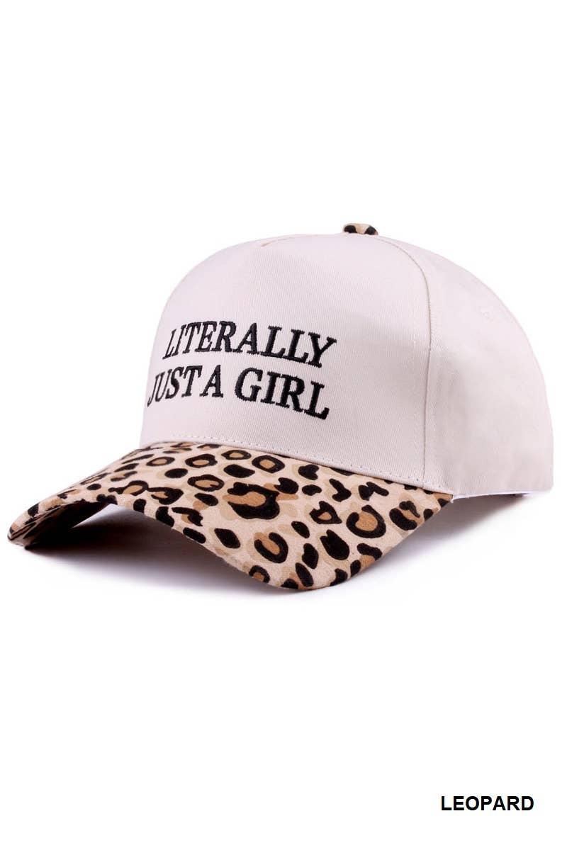 1014 Literally Just A Girl Two Tone Canvas Cotton Cap SI-28116