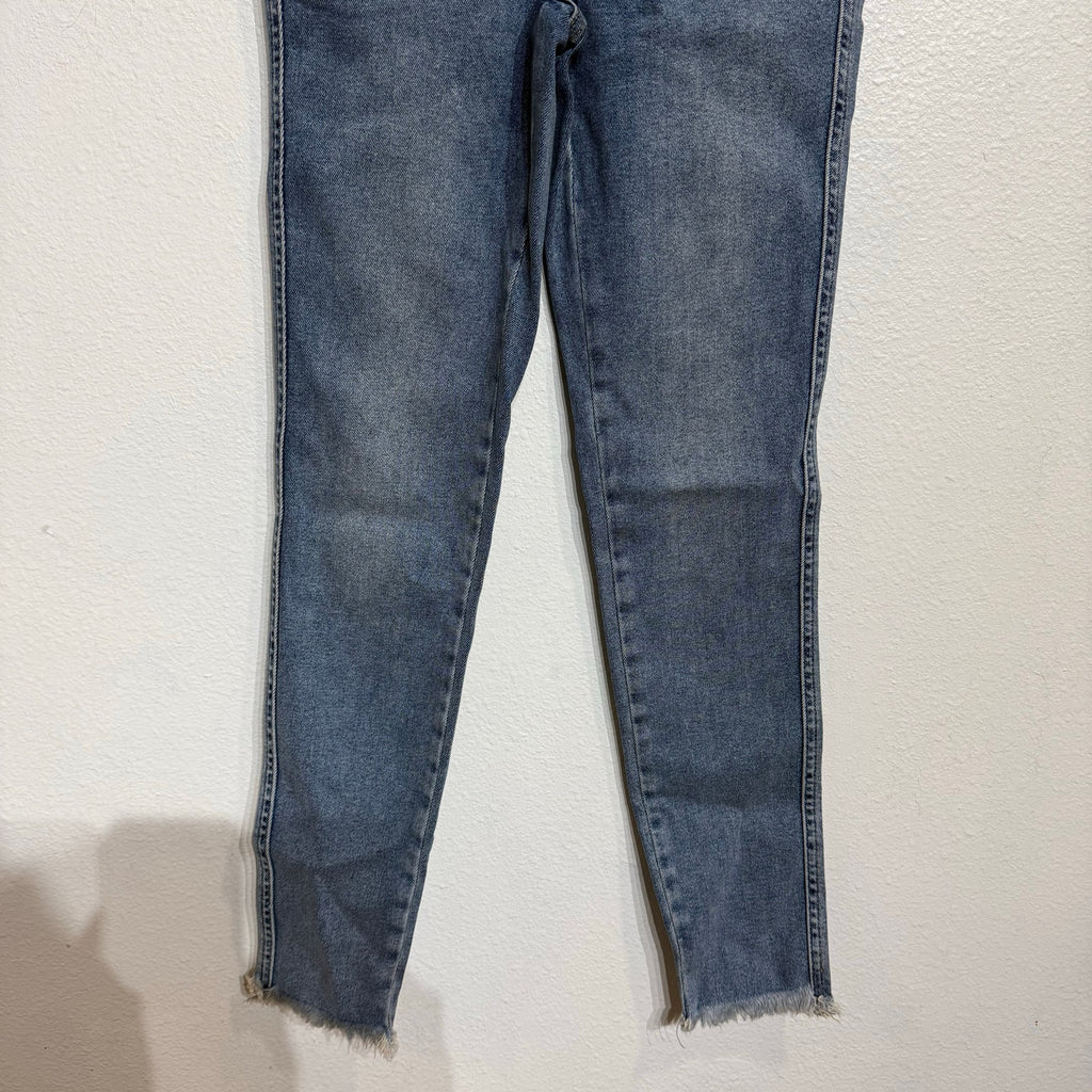 Free People Sierra Blue Raw High Rise Jeggings Sz 27 NWT