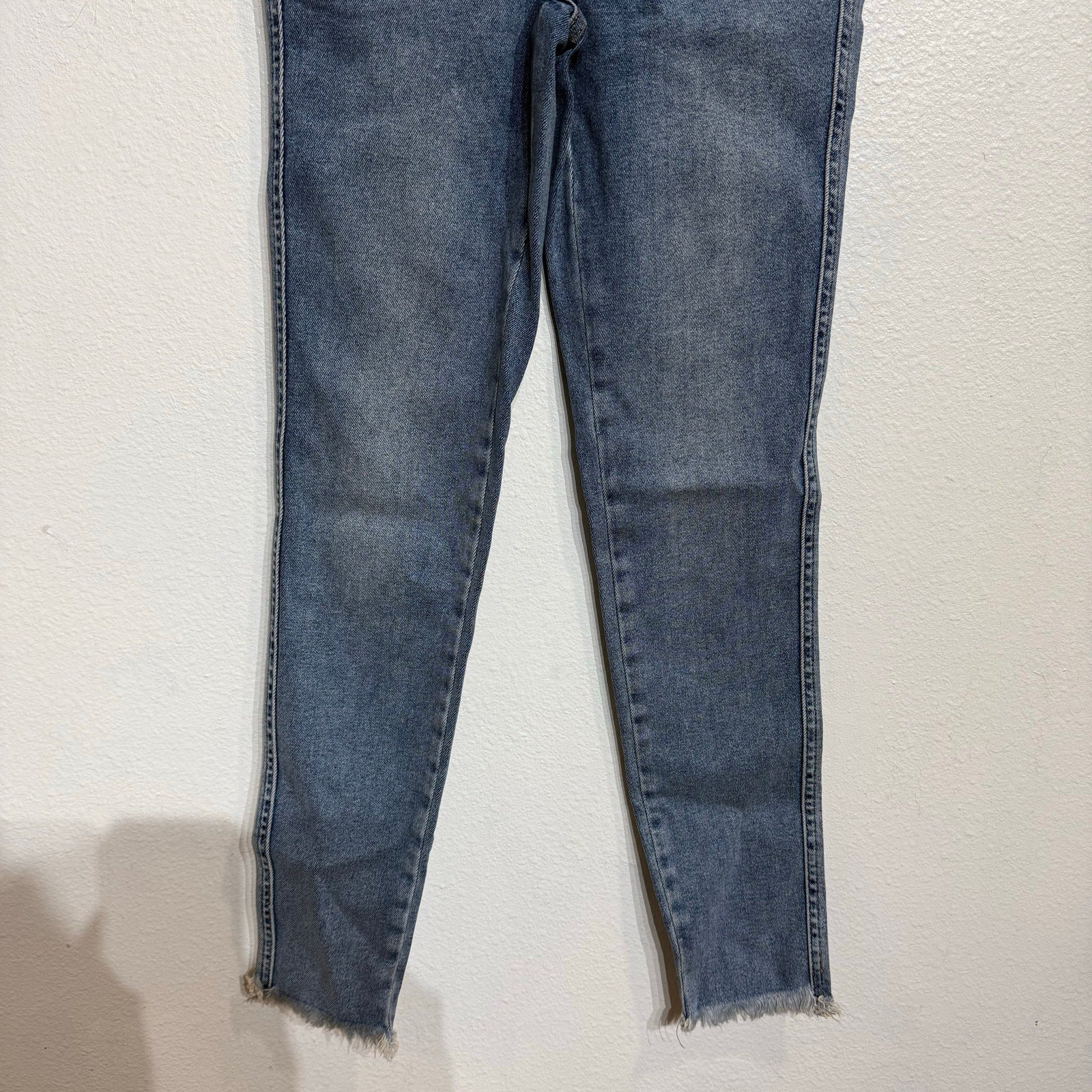 Free People Sierra Blue Raw High Rise Jeggings Sz 27 NWT