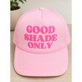 Good Shade Only Light Pink Retro Adjustable Snapback Trucker Hat NWOT
