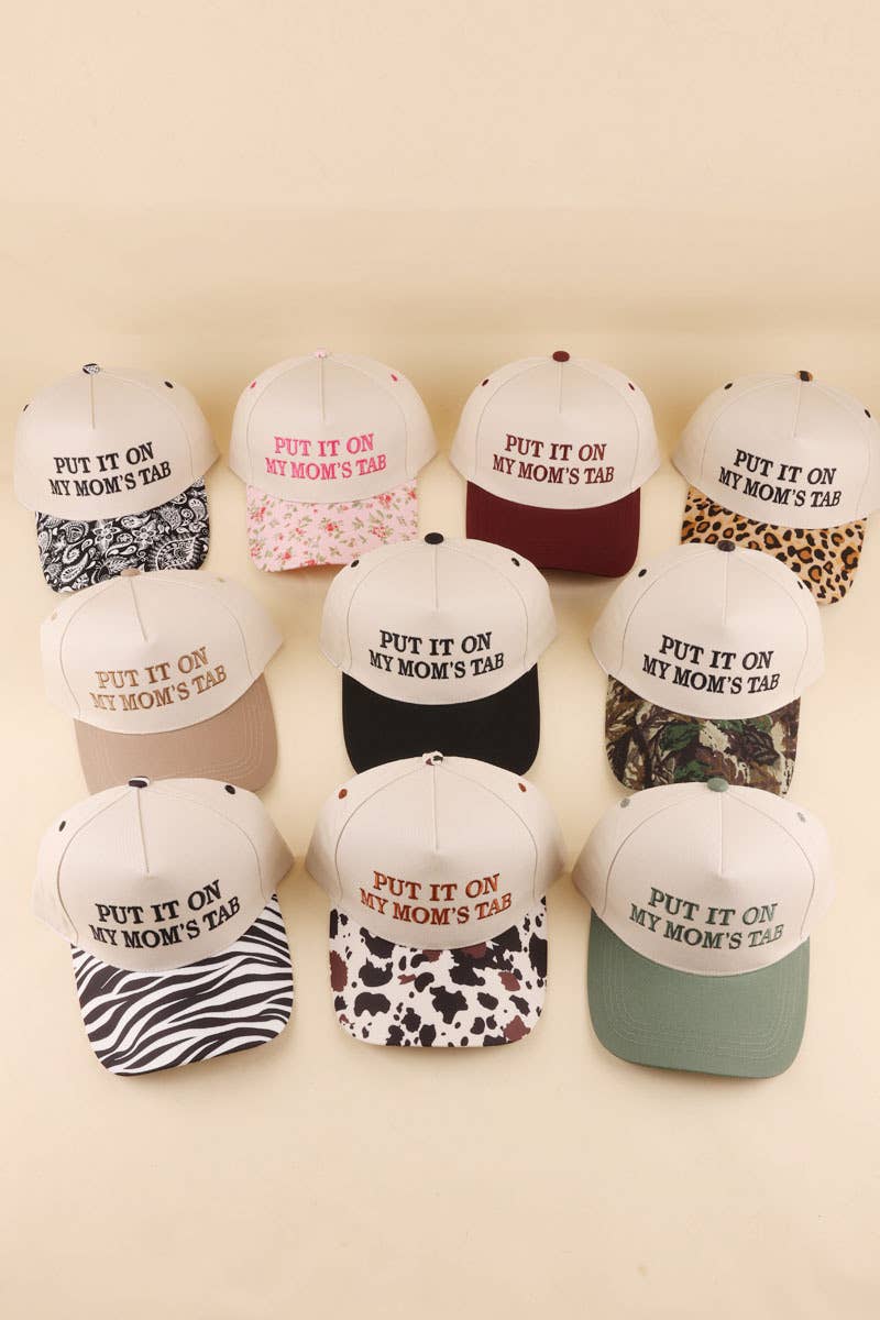0519 Put It On My Mom's Tab Two Tone Snapback Hat SI-29870