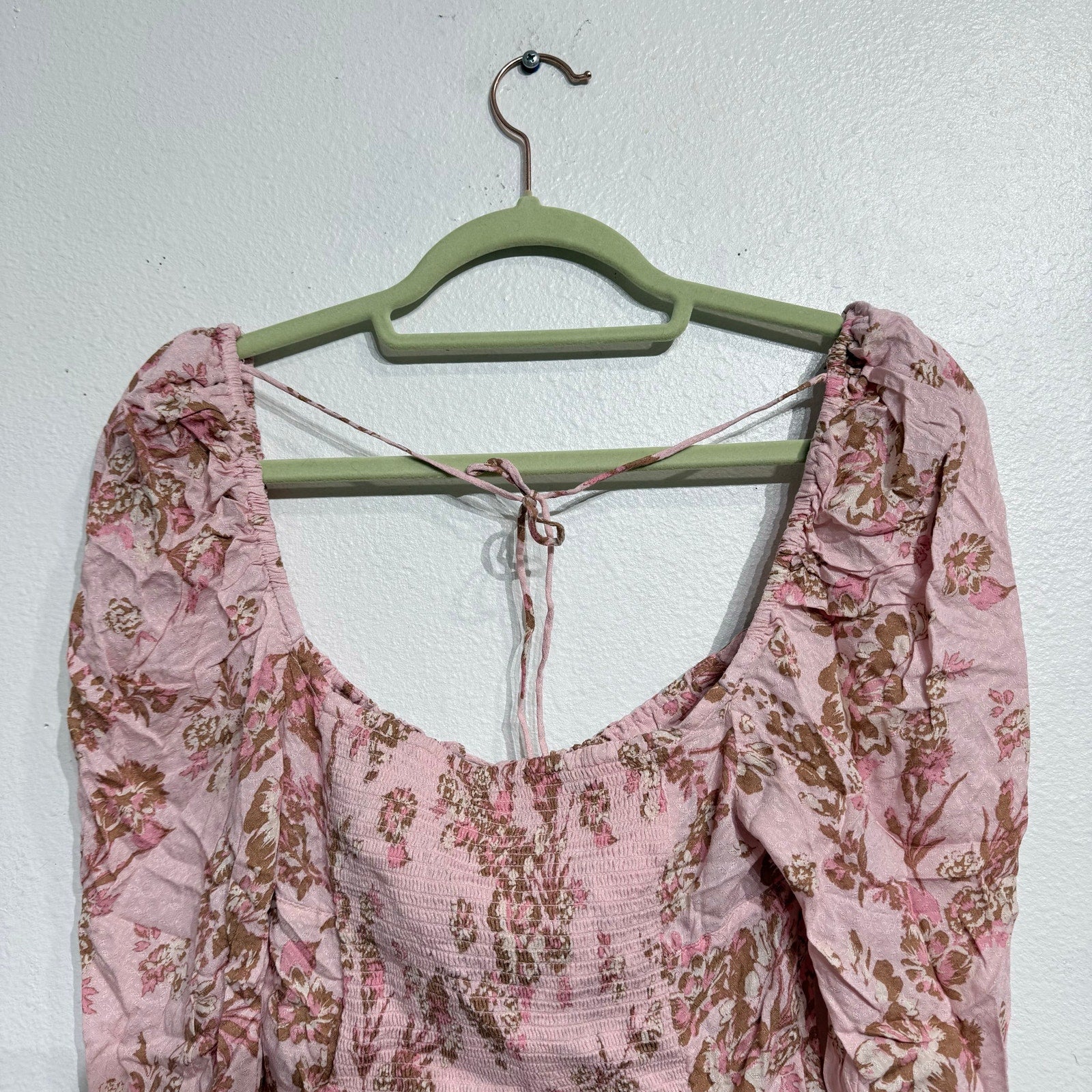 Free People Pink Combo Cropped Hilary Top Sz XS NWT