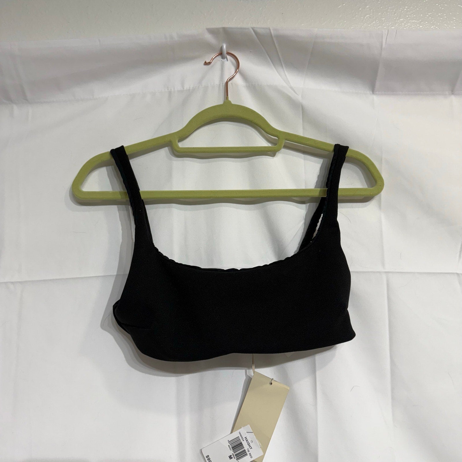 Haight Black Crepe Thidu Bikini Top Sz M NWT
