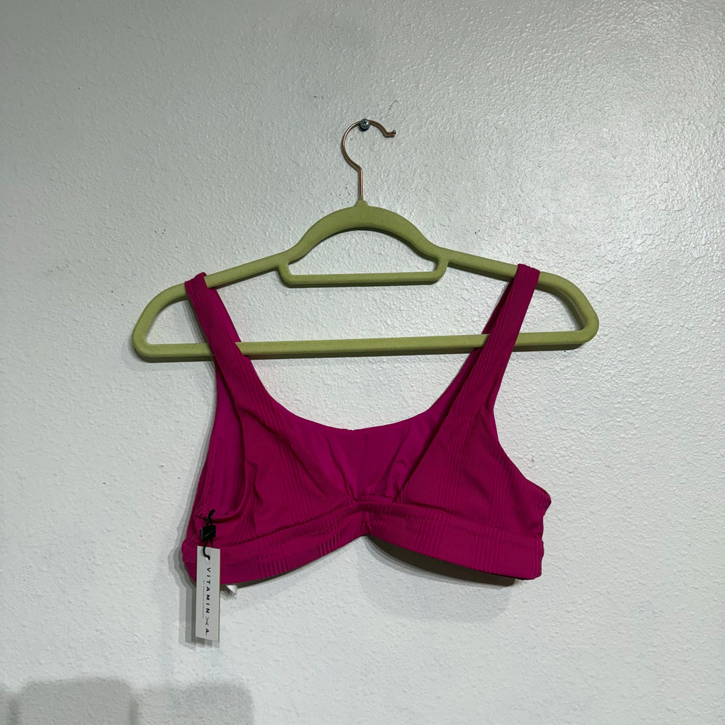 Vitamin A Hot Pink Sienna Tank Bikini Top  Sz 10/L NWT