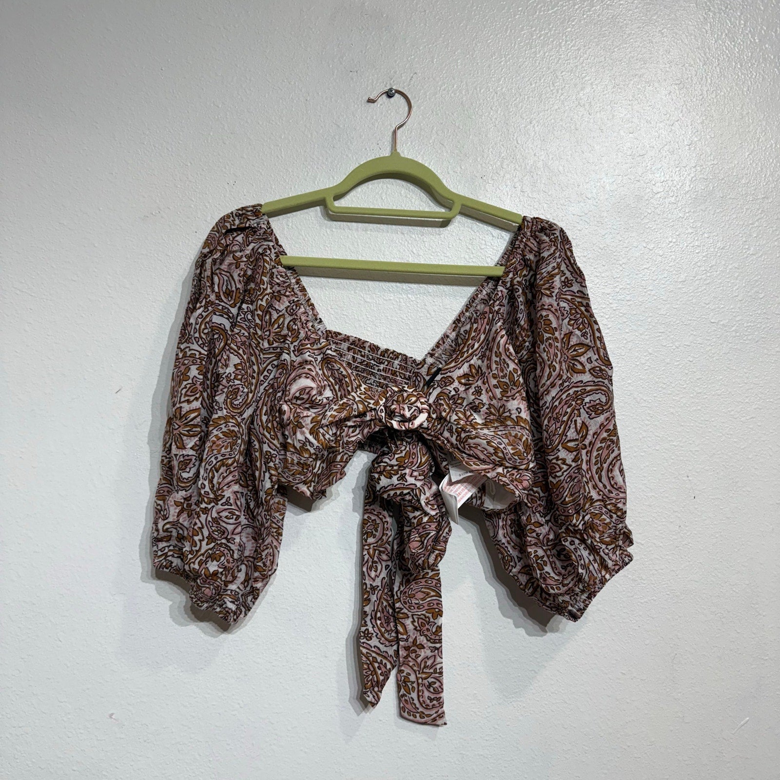 Minkpink Jedda Crop Blouse in Paisley Sz XL NWT