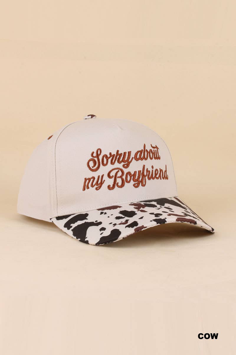 0519 Sorry About My Boyfriend Two Tone Snapback Hat SI-29864