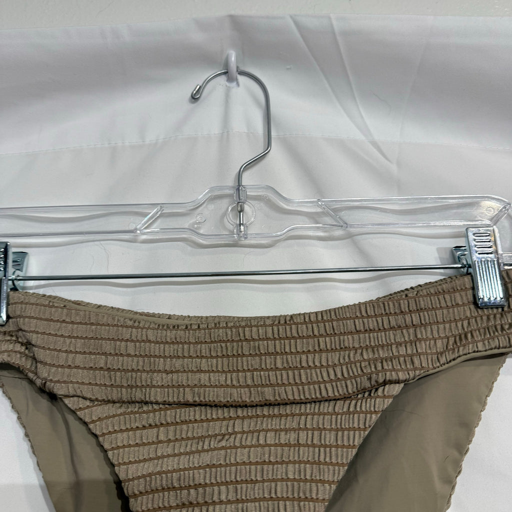 Isabella Rose Truffle Maza Maui Textured Bikini Bottom Sz L NWT