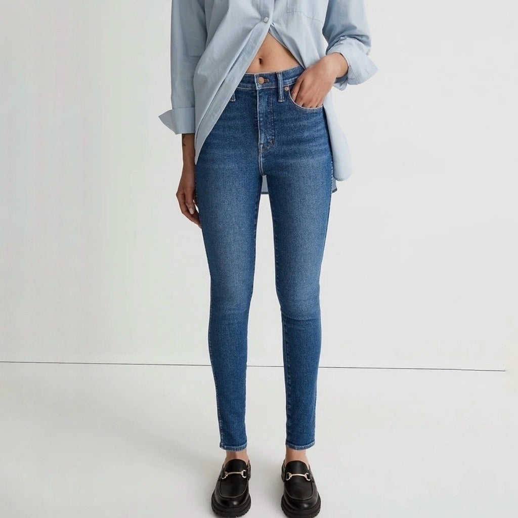 Madewell Blue 10" High-Rise Skinny Jeans Sz 24 NWT