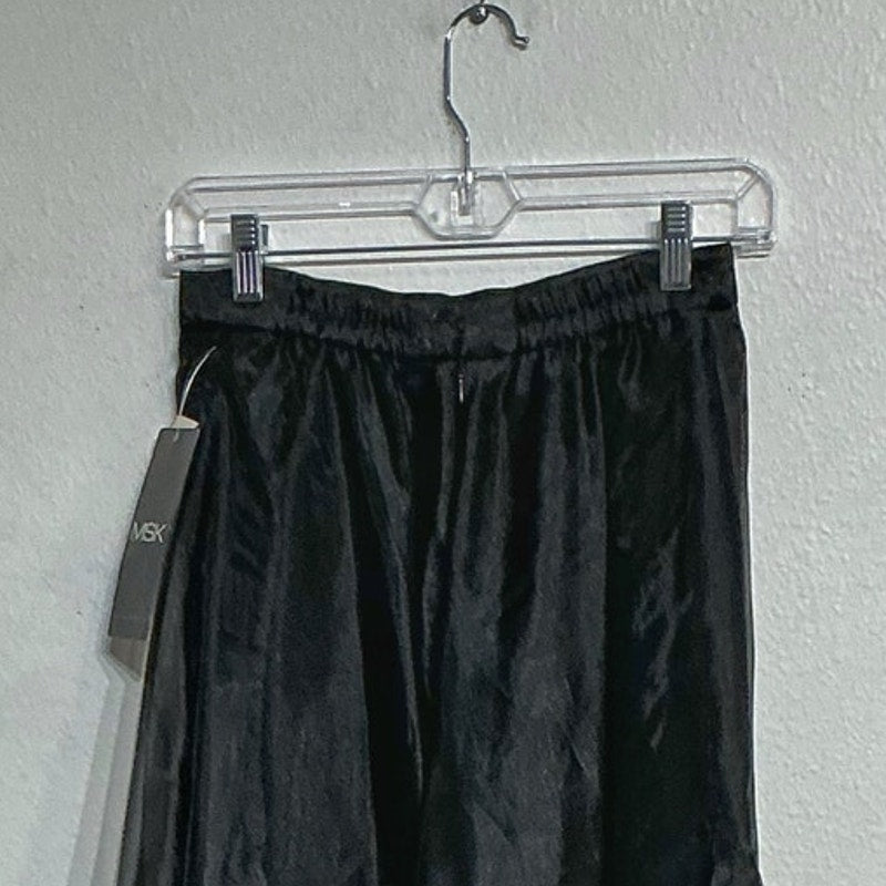 MSK Black Mesh Maxi Skirt Elastic Waist Sz M NWT