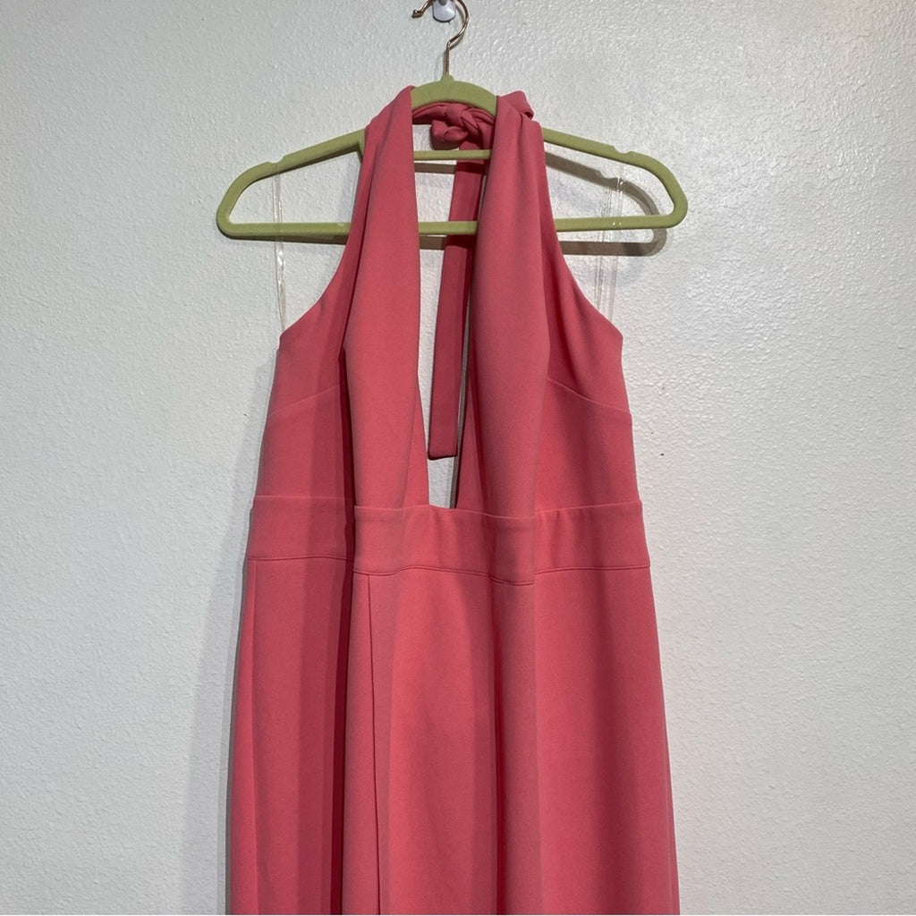 Clothing Obsessed Company Pink Curvy Fit Halter Midi Dress Sz 3XL NWT