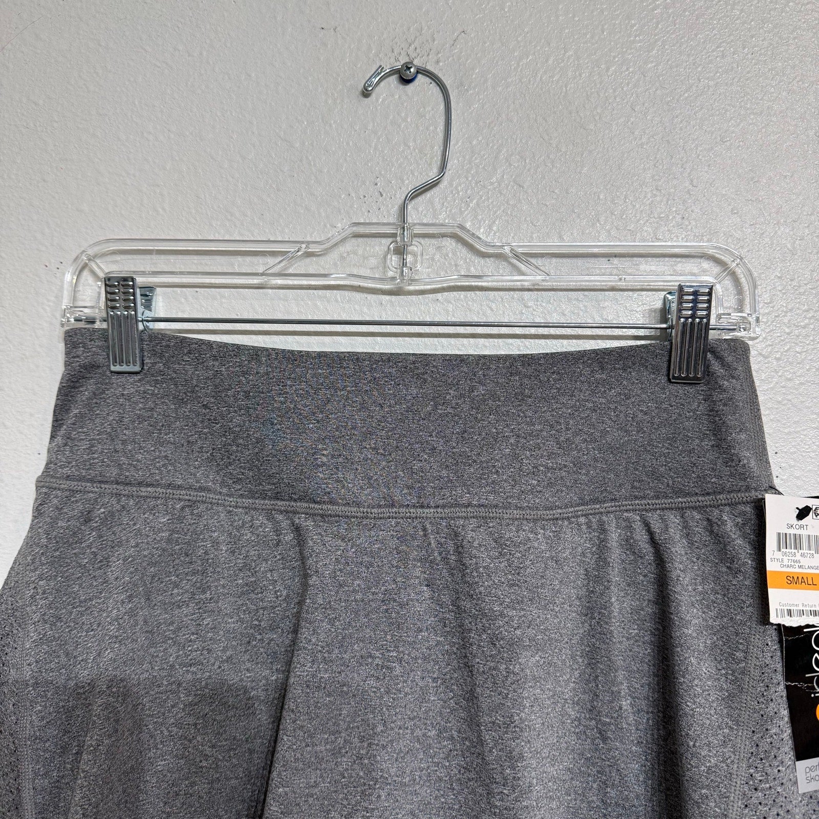 Ideology Charcoal Gray Pleated Mini Skort Sz S NWT