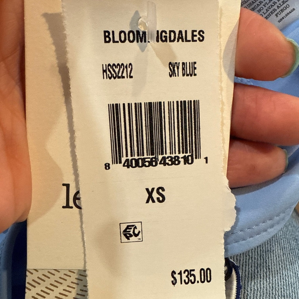 Lemlem Sky Blue Lena Tie Front Bikini Top Sz XS NWT