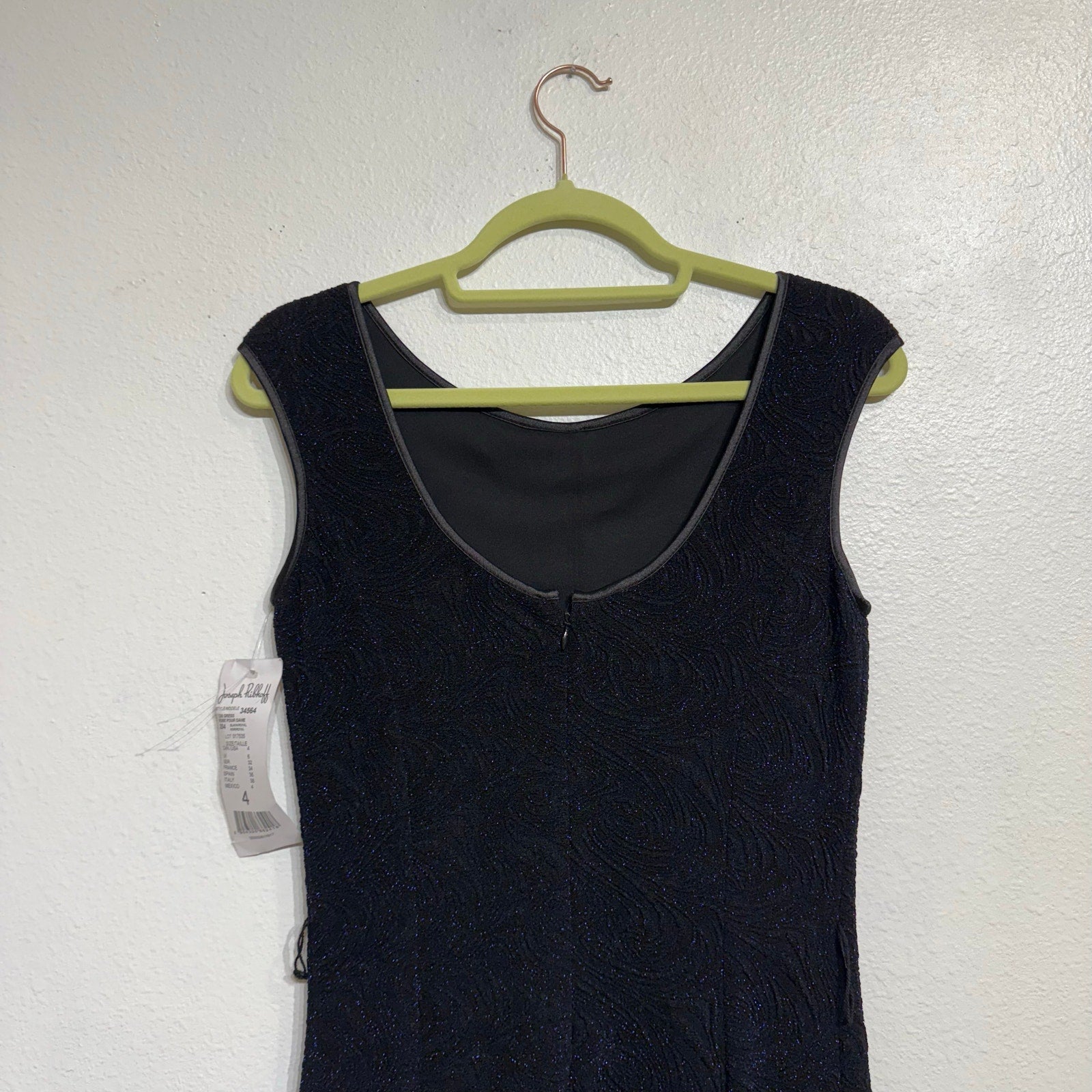 Joseph Ribkoff Black Royal Blue Fit Flare Dress Sz 4 NWT