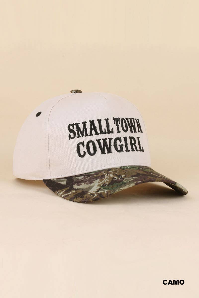 0519 Small Town Cowgirl Two Tone Snapback Hat SI-29853