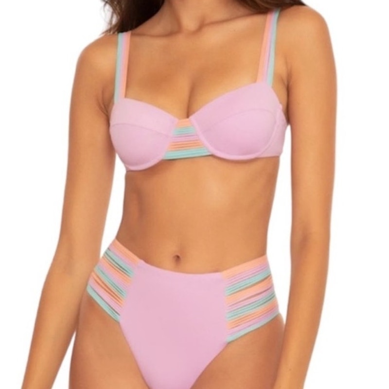 Isabella Rose Lavender Lucca Bikini Top Sz D-Cup NWT