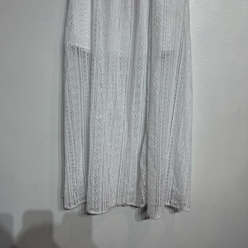 BB DAKOTA White The Seeker Crochet Maxi Skirt Sz XS NWT