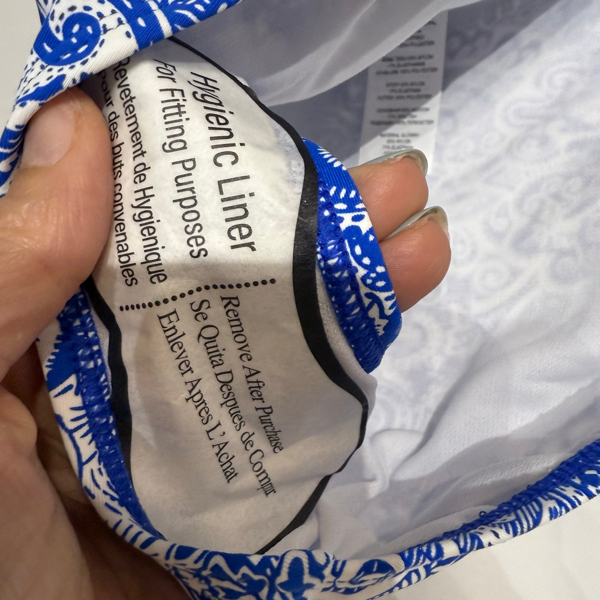 Ralph Lauren Blue Paisley Artisanal Woodblock Bikini Bottoms Sz 12 NWT