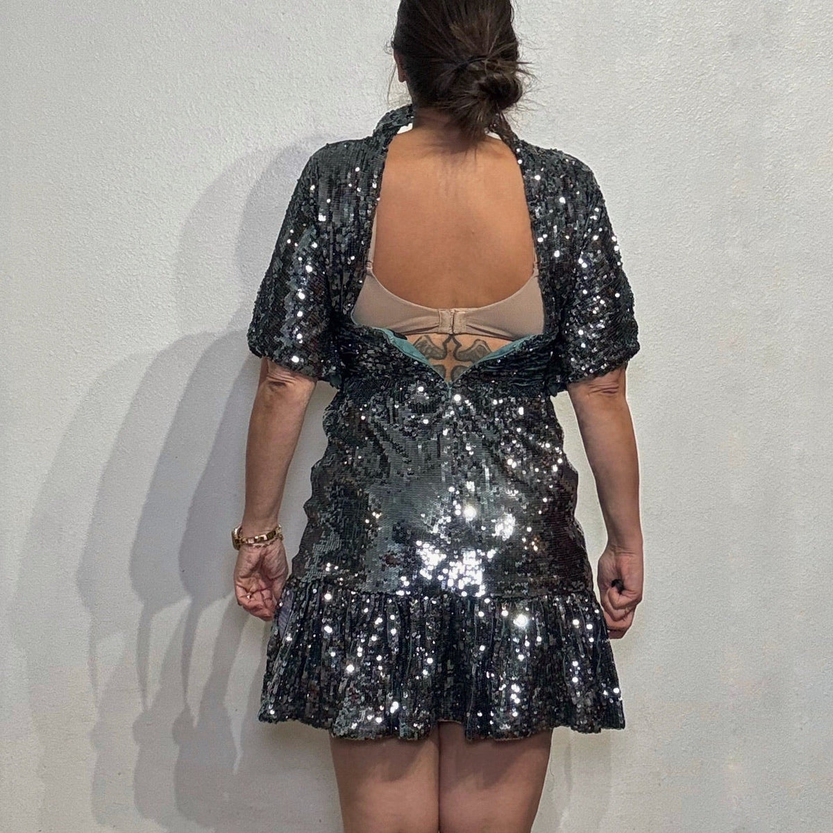 Jovani Green Sequin Mini Cut Out Dress Sz 10 NWT