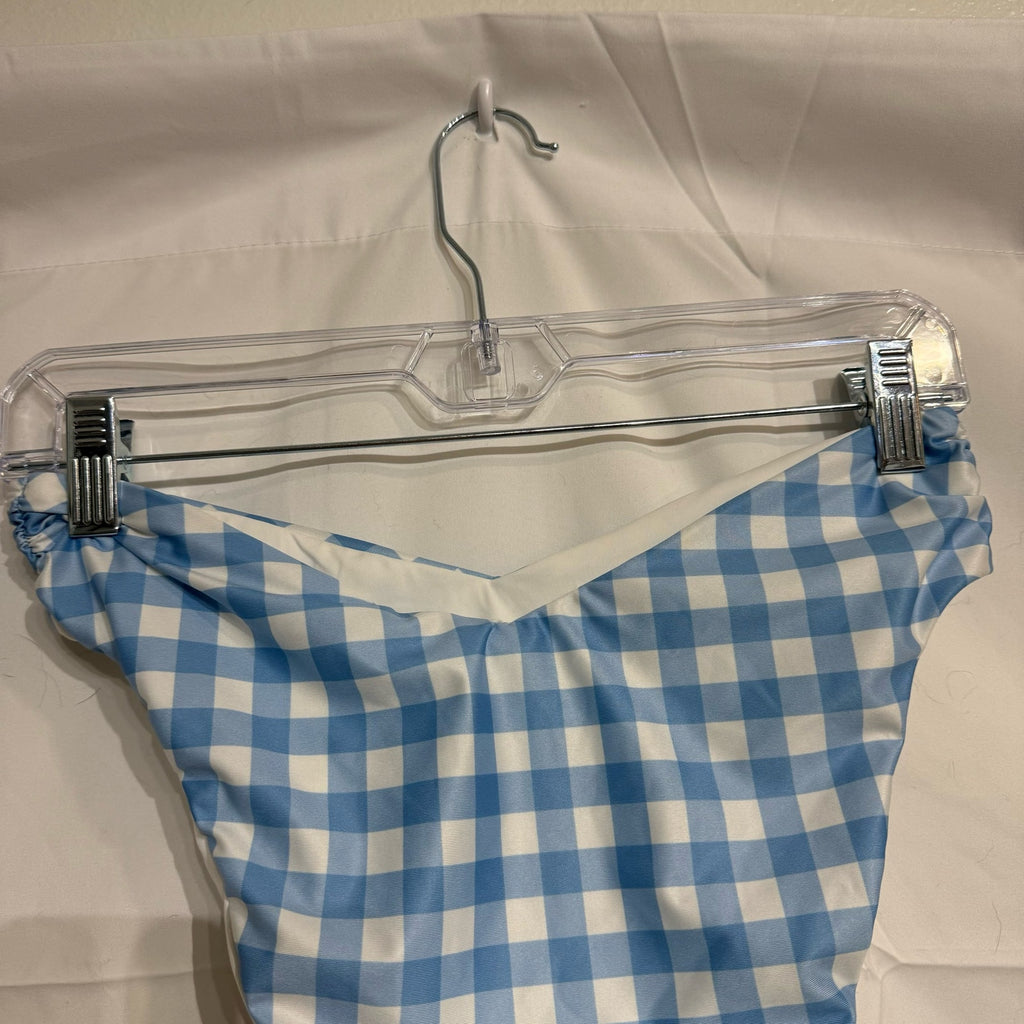 Isabella Rose Chambray Chateau Checkered Swim Bottoms Sz L NWT