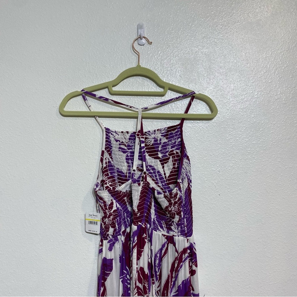 Free People Ivory Combo Heat Wave Maxi Dress Sz M NWT