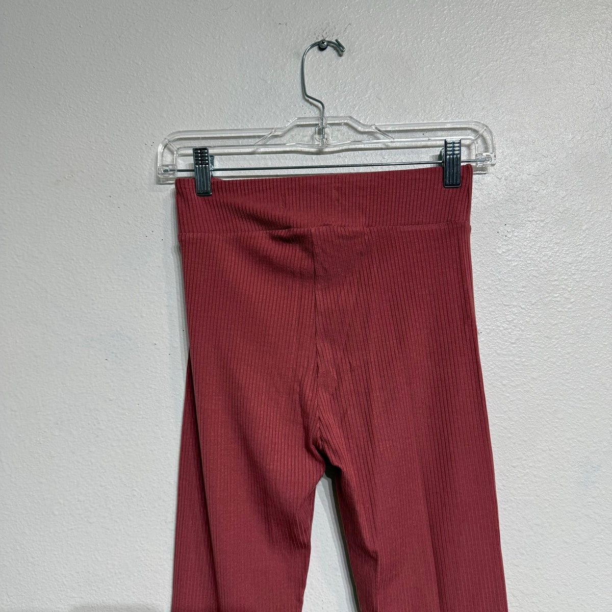 Lett Terra Cotta Ribbed Stirrup Leggings Sz S NWT