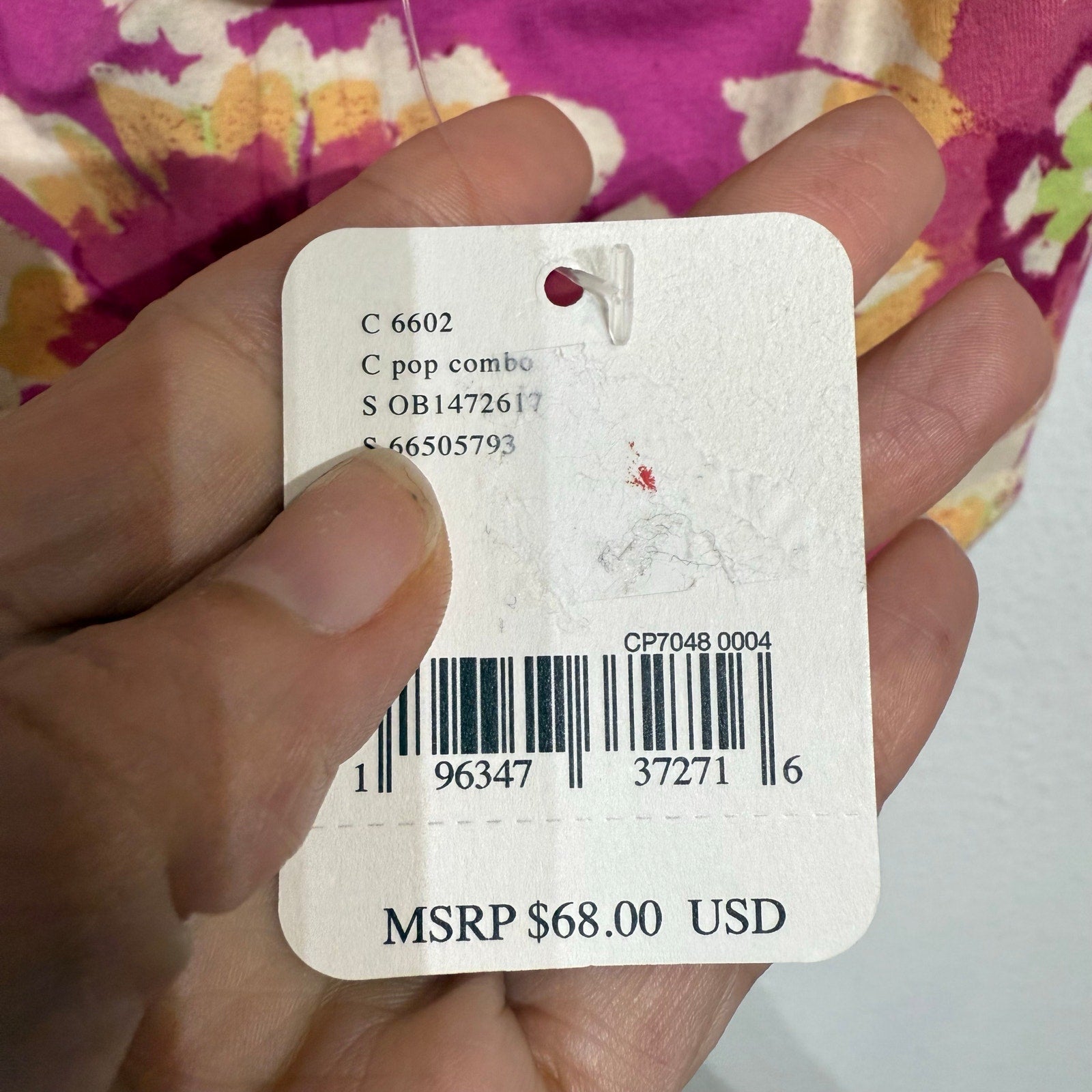 Free People Pink Combo Give Me More Floral Top Sz M NWT