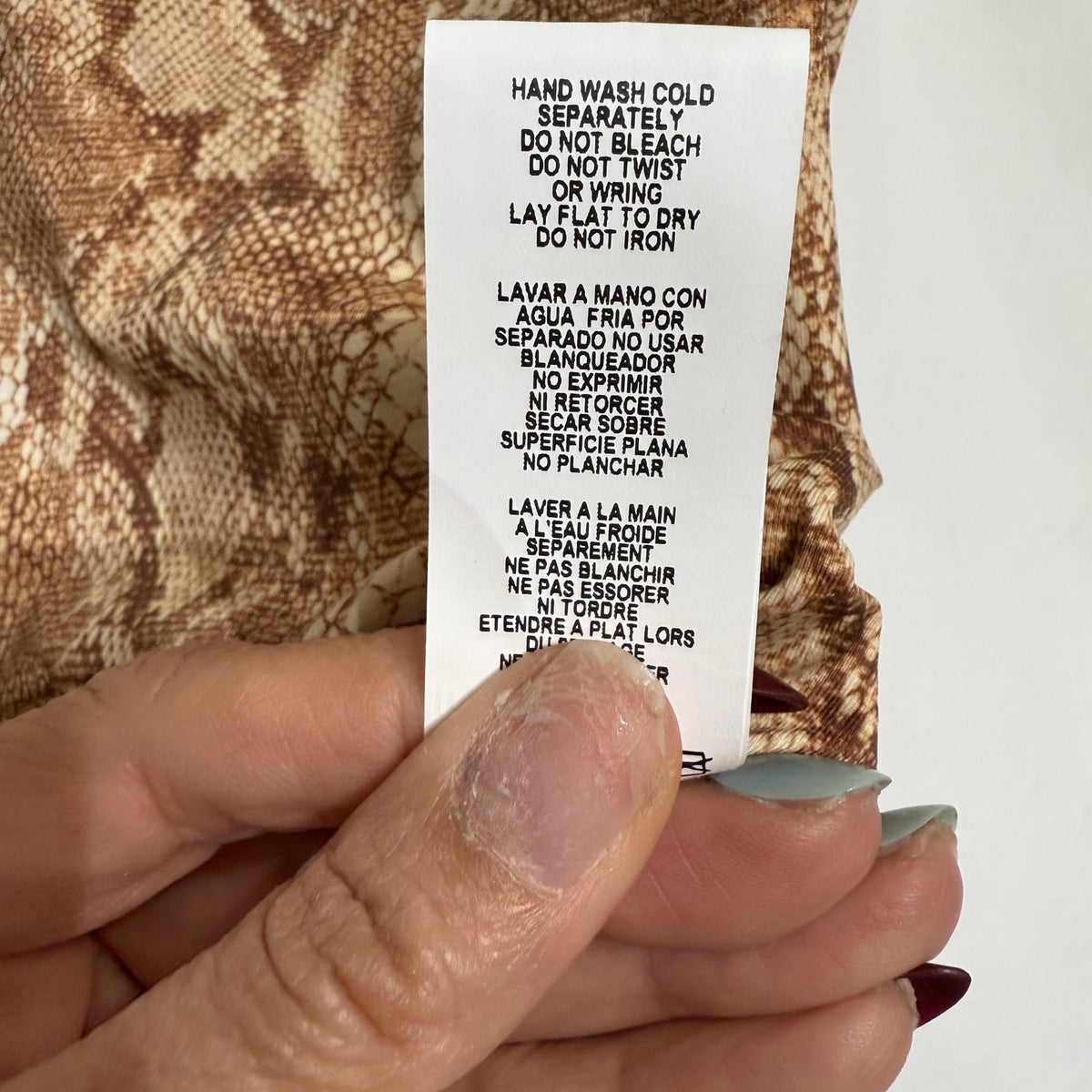 Vitamin A Swim Sand Snake Print Jenna High Leg One Piece  Sz S NWT