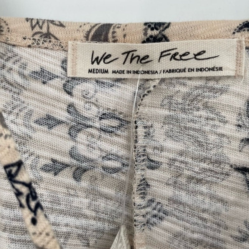 Free People White Tea Combo Hey Girl Tank Top Sz M NWT