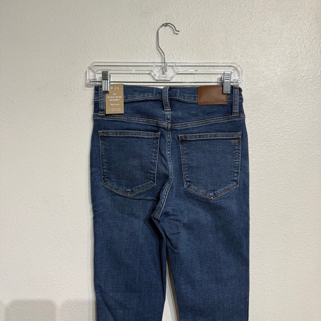 Madewell Blue 10" High-Rise Skinny Jeans Sz 24 NWT