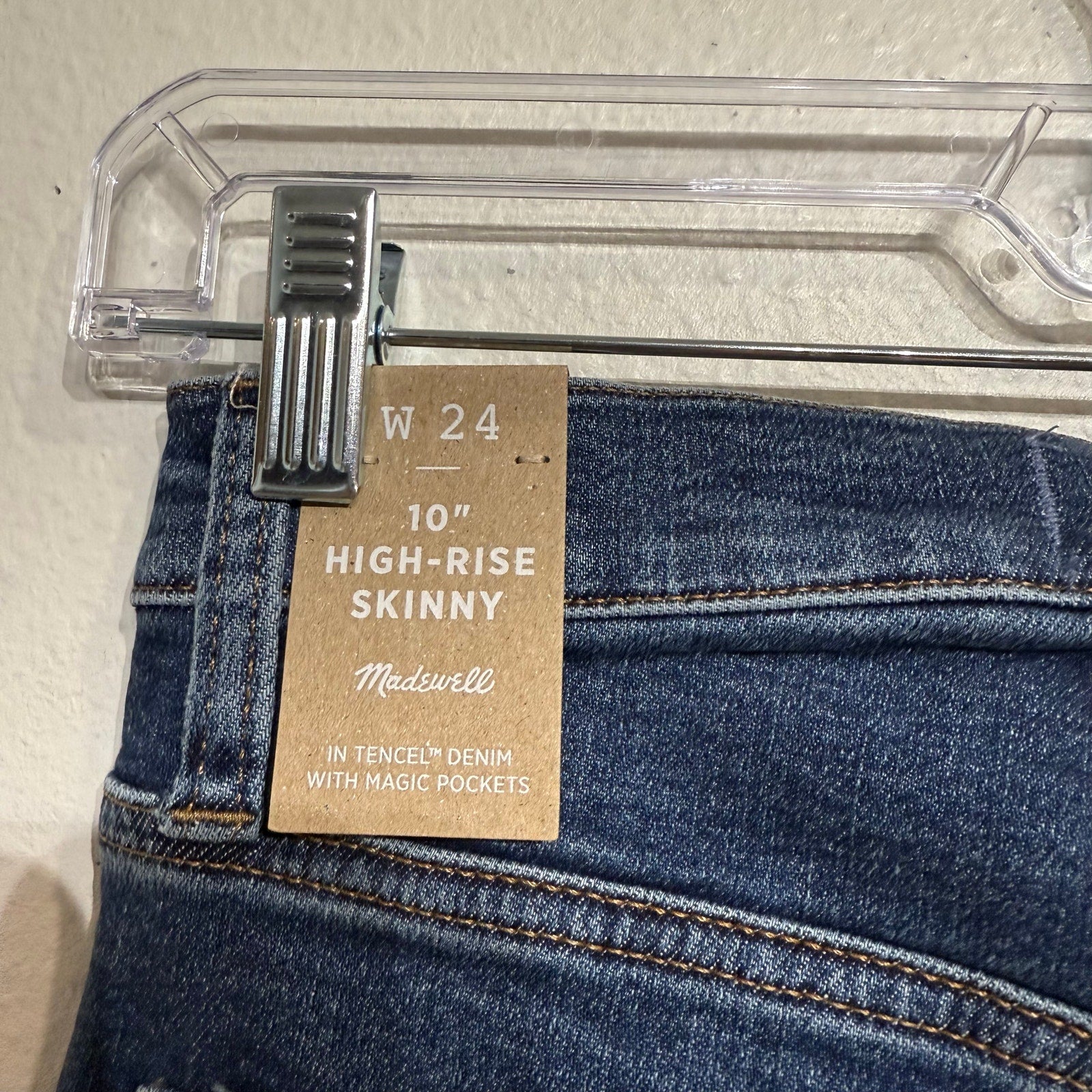 Madewell Blue 10" High-Rise Skinny Jeans Sz 24 NWT