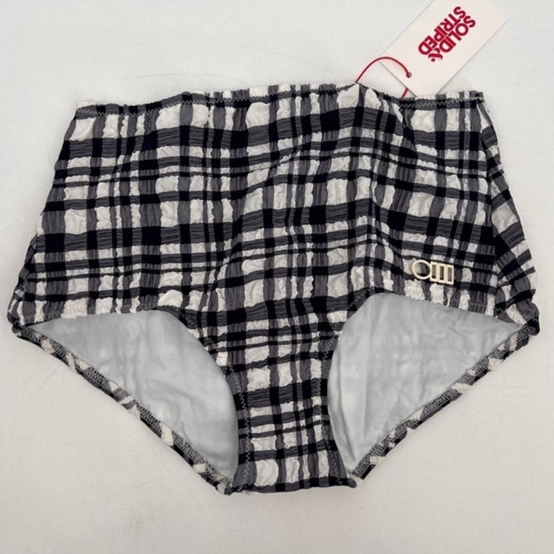 Solid & Striped Ginger Bikini Bottom Puckered Madras Sz XS NWT