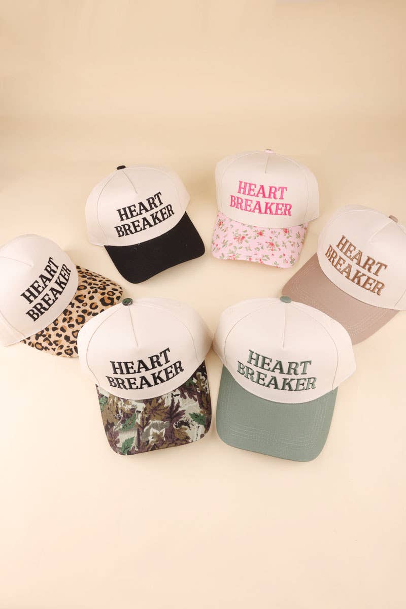 0427 Heart Breaker Two Tone Cotton Hat SI-29784