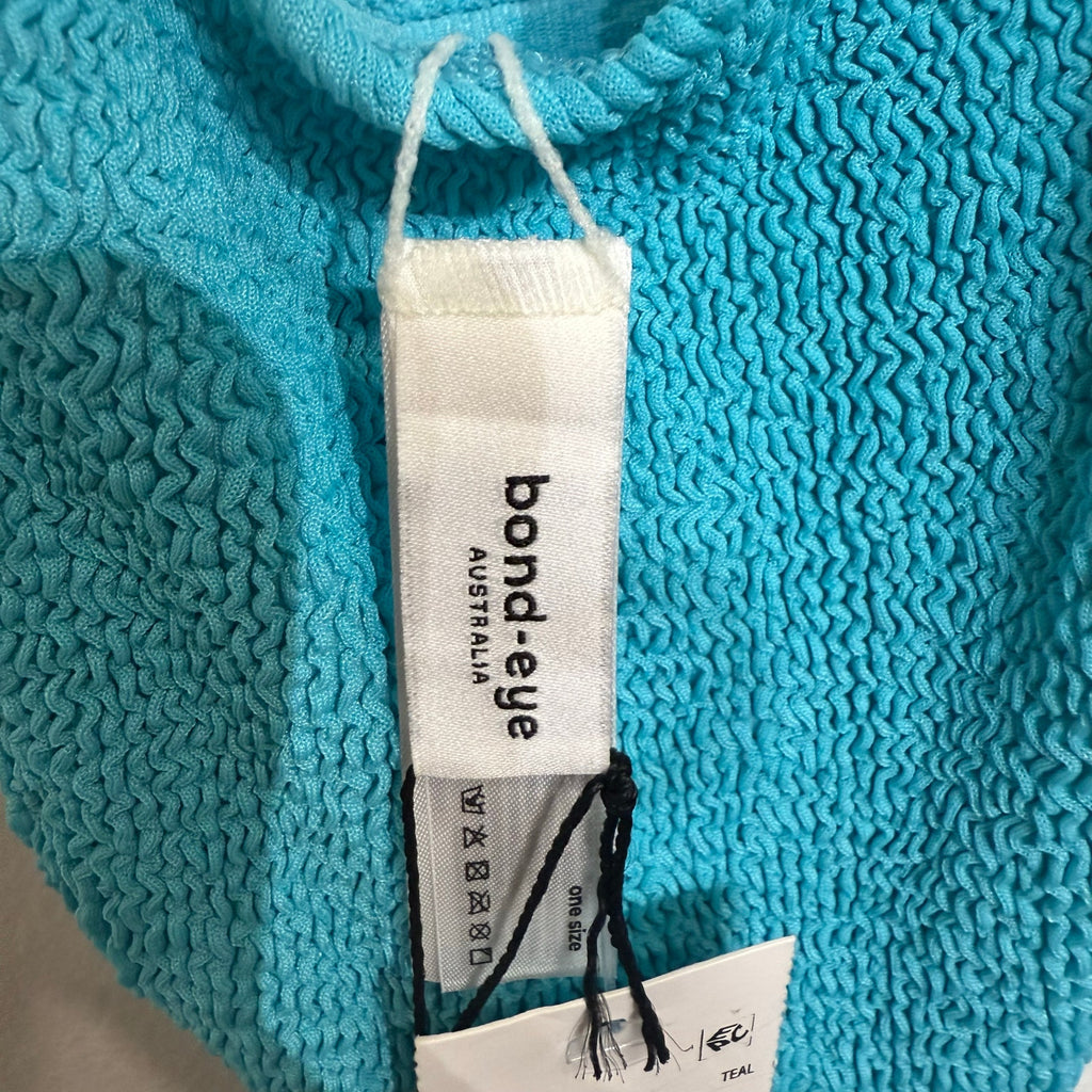 Bond Eye Teal Mishy Cutout One Piece Swimsuit Sz O/S NWT