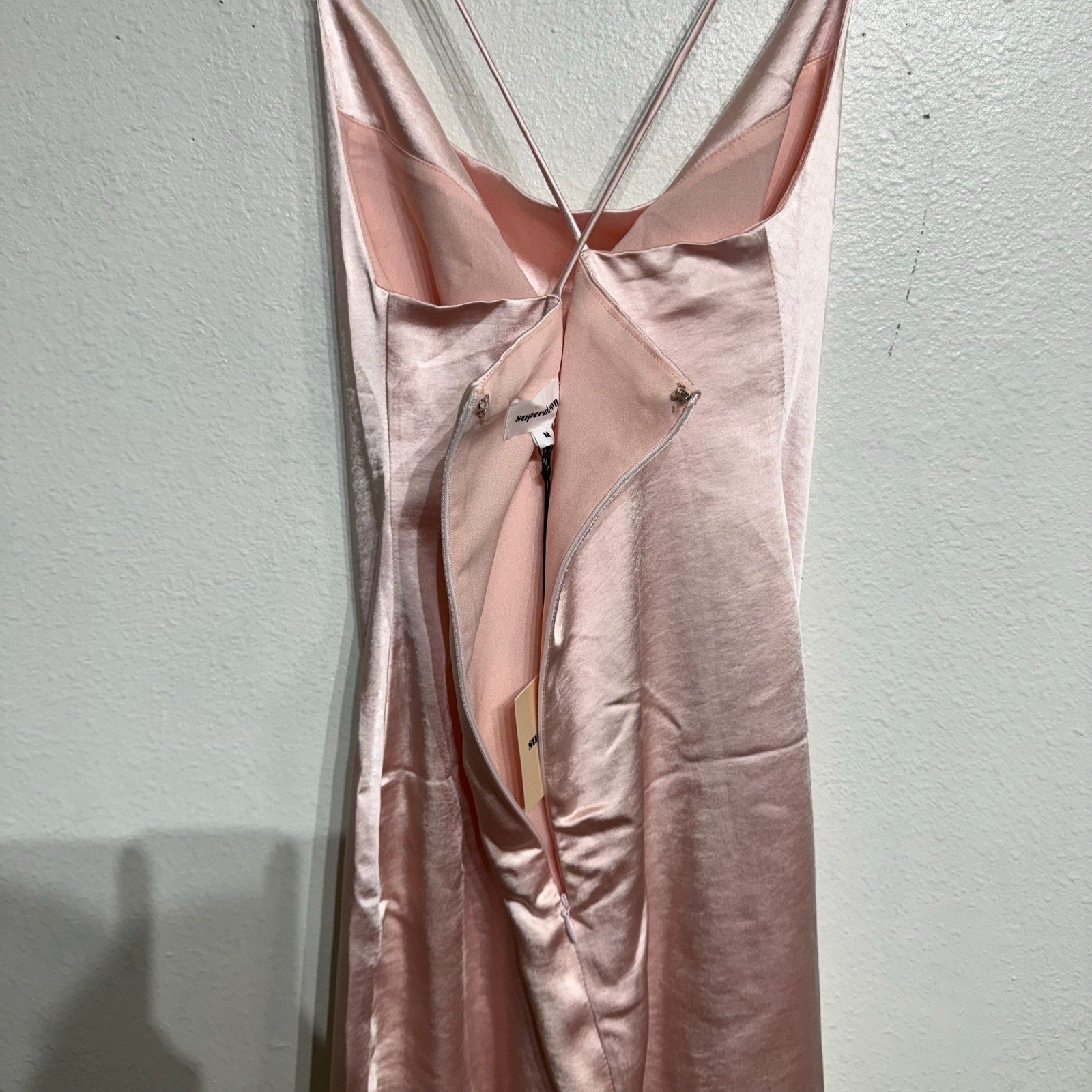 Superdown Blush Pink Billie Drape Midi Dress Sz M NWT